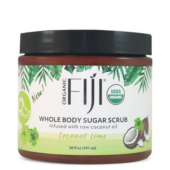 Organic Fiji  20 oz Lime Coconut Oil Sugar Scrub