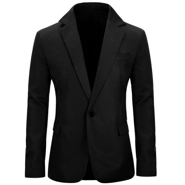 Mens Solid Color Slim Fit Business Casual Blazer