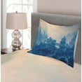 thumbnail image 3 of Ambesonne Farm House Quilted Bedspread Set 2 Pcs, Chinese Night, Twin Size, Blue, 3 of 4