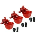 thumbnail image 1 of Uxcell Tazas de Bebida para Pollos Automáticas con Pipa de Nipple, Tazón de Agua Ajustable, Paquete de 5 en Rojo, 1 of 1