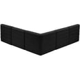 thumbnail image 3 of Meridian Furniture Quincy Black Velvet Modular Sectional, 3 of 12
