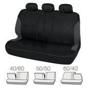BDK UltraSleek Gray Seat Covers for Cars, Two-Tone Front Seat Covers with Matching Back Car Seat Cover, Made to Fit Most Auto Truck Van SUV, Interior Car Accessories, Car Seat Covers Full Set