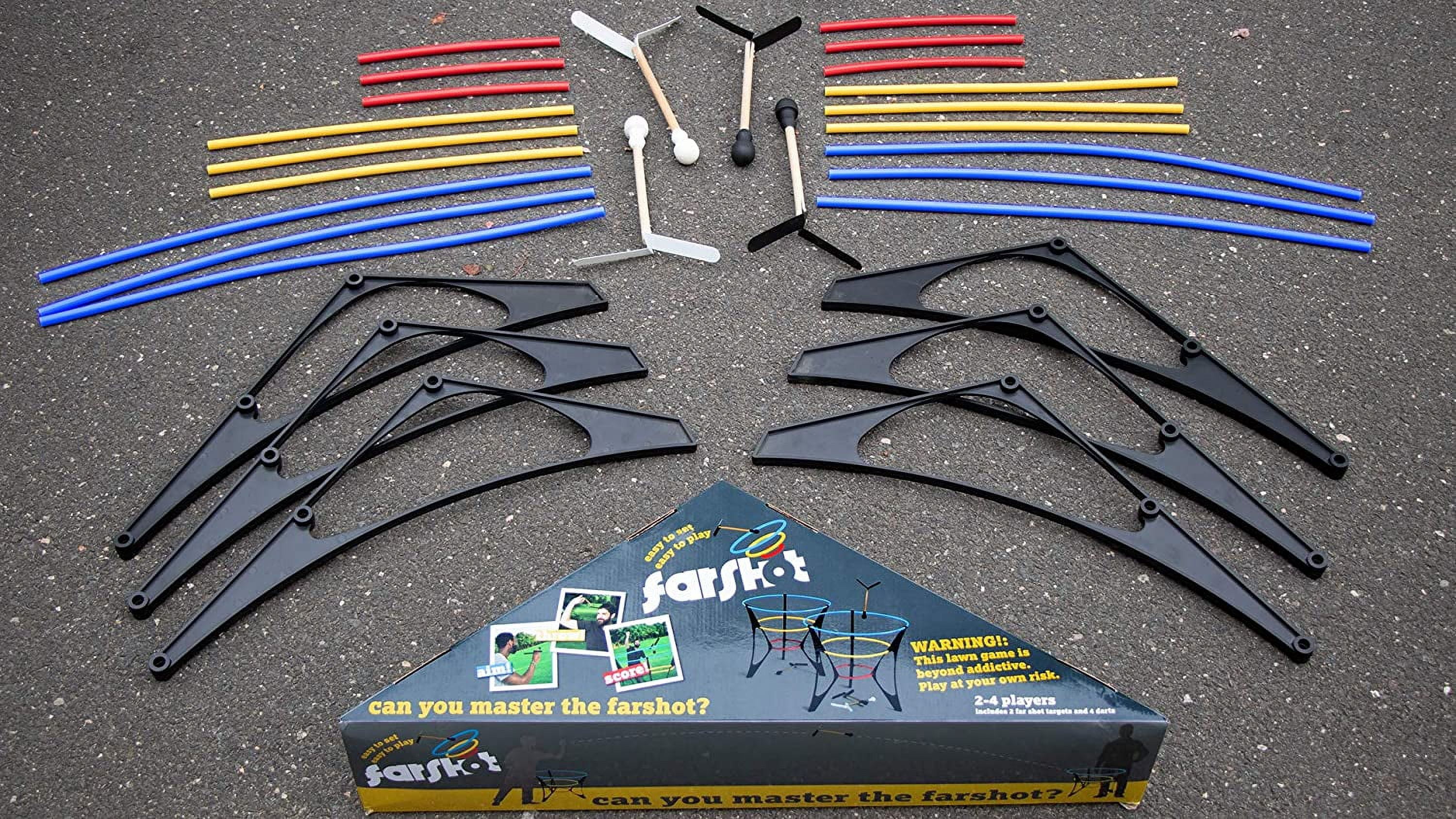 The FarShot - Outdoor Lawn Darts Game - Easy Rules/Setup! Portable, Lightweight Design! Perfect for Kids, Teens and Adults! Great for Beach, Camping, Tailgate, BBQ, Backyard, Wedding, Parties, & More!