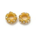 thumbnail image 2 of Alloy Rhinestone European Beads Large Hole Beads AB Color Rondelle Golden 11x6mm Hole: 5mm, 2 of 3