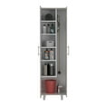 thumbnail image 5 of CoSoTower Cleaning Cabinet, Double Door Cabinet, Four Legs, Five Shelves -Light Gray / White, 5 of 7