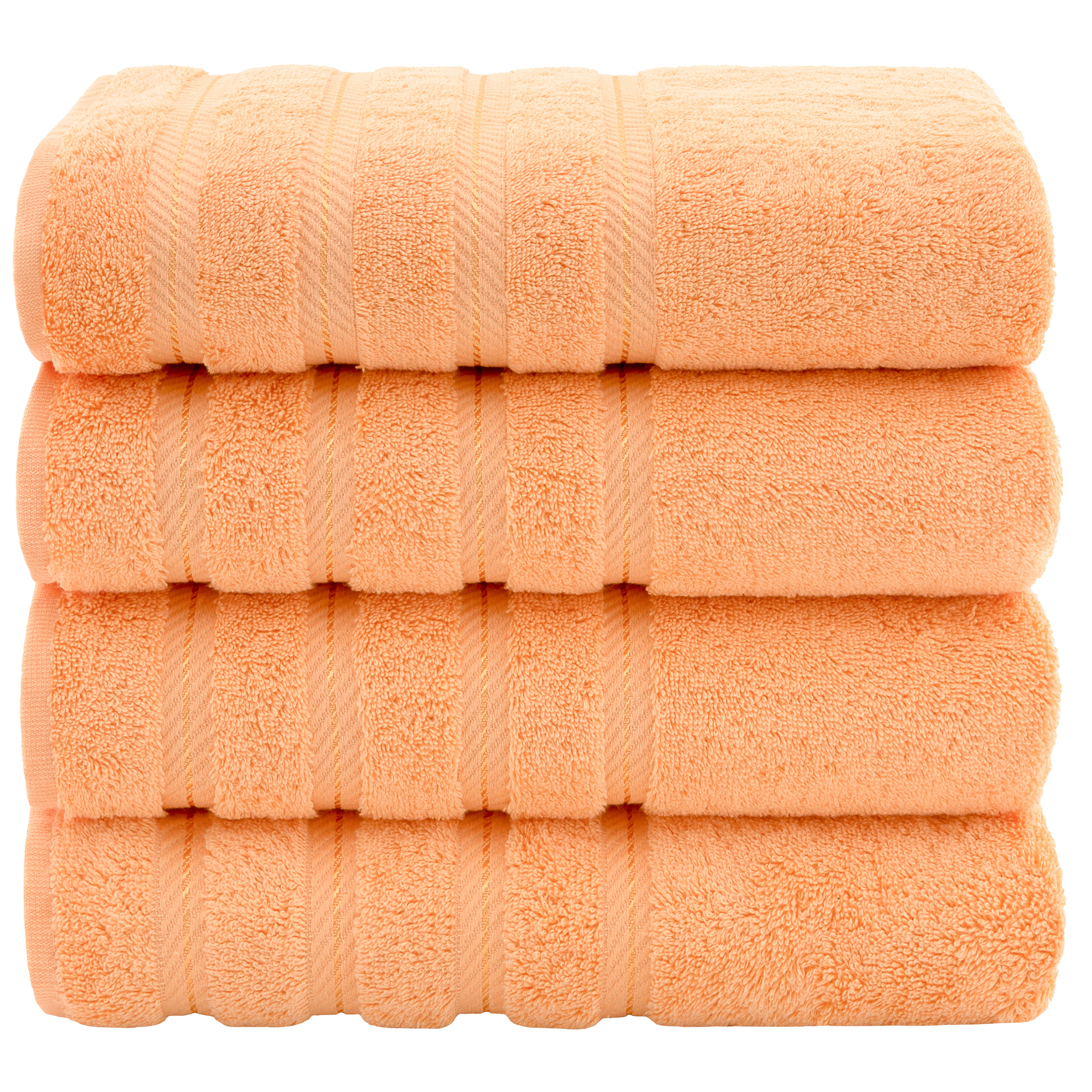 American Soft Linen Bath Sheet 40x80 inch 100% Cotton Extra Large Oversized Bath Towel Sheet - Malibu Peach, Size: Oversized Bath Sheet 40x80, Orange