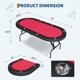 thumbnail image 3 of QinaQin Mesa de póker ovalada plegable de 72 pulgadas para 8 jugadores, con bolsa de transporte, fieltro tipo casino y portavasos metálicos profundos, 3 of 9