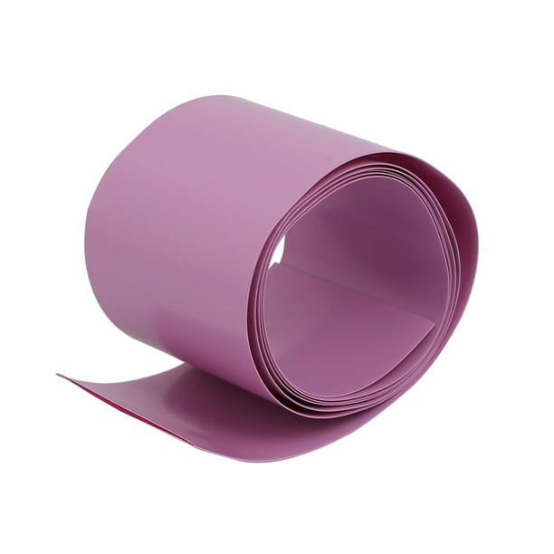 43mm Flat Width 1M Long PVC Heat Shrinkable Tube Pink for 22650 Battery Pack