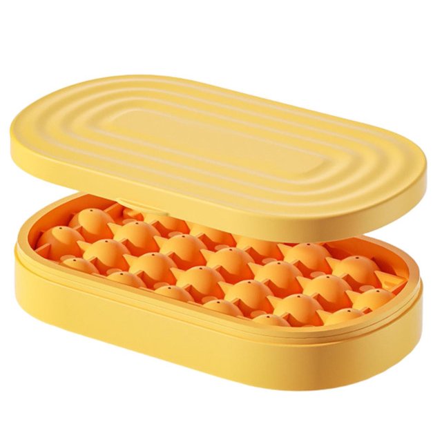 Bandeja de hielo redonda Gardenne, molde para bolas de hielo, molde para cubitos de hielo, fácil de desmoldar, bandeja de hielo de silicona antiadherente resistente al frío para whisky y cócteles.