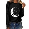 thumbnail image 2 of Pompotops T-shirt Décontracté Imprimé pour Femmes Col Rond Manches Longues Blouse, 2 of 5
