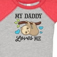 thumbnail image 4 of Inktastic My Daddy Loves Me with Sloth and Hearts Boys or Girls Baby Bodysuit, 4 of 5