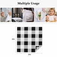 thumbnail image 4 of Black White Plaid Cloth Napkins, Spring Farmhouse Buffalo Checkered Washable and Reusable Dinner Napkins Set of 4, Table Napkin for Kitchen Party Birthday Wedding Hotel Housewarming 20"x20", 4 of 8