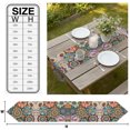 thumbnail image 3 of Colorful Floral Table Runner Linen Burlap Table Runner 72 Inches Long Modern Farmhouse Art Flowers Dresser Scarves for Kitchen Island Coffee Dining Room Party Wedding Holiday Decoration 14"x72", 3 of 8