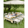 thumbnail image 4 of Outdoor Tablecloth with Umbrella Hole for Patio/Picnic/Party/Camping, Pig Sunflowers Waterproof Table Cloth Rectangle Table Cover Washable, Yellow Floral Elegant Checkered Pastoral (60"x 84"), 4 of 8