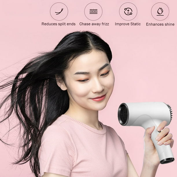 Peggybuy Portable Hair Dryer Powerful Cordless Hair Blow Dryer For Household Travel Salon Other One Size