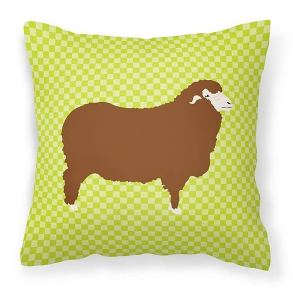 Carolines Treasures BB7807PW1414 Merino Sheep Green Fabric Decorative Pillow, 14 x 14 in.