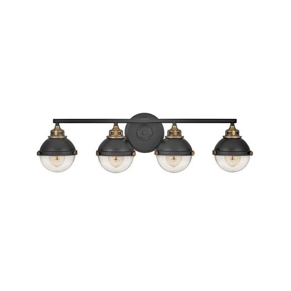 4 Light Bathroom Vanity-Black Finish Bailey Street Home 81-Bel-4160076