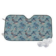 thumbnail image 2 of Picia Underwater Animals and Flowers Curved Windshield Sunshade Accordion Folding Style Auto Shade for Car Truck SUV Van Blocks UV Ray Sun Visor Protector -Small, 2 of 7