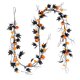 thumbnail image 1 of Halloween Black Maple Leaf and Pumpkin Vine Artificial Fall Leaves Garland Festival Hanging Garland Door Front Wreath, 1 of 5