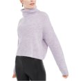 thumbnail image 1 of SUN + MOON Womens Boxy Pullover Sweater, Purple, Small, 1 of 2