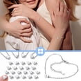 thumbnail image 2 of Silvora Pulsera de corazón inicial Pulseras de dijes Pulseras de cadena de plata de ley 925 para mujeres Adolescentes Niñas - Letra A Silvora Joyas con letras iniciales, 2 of 8