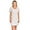 Floral White Peach, variant on Casual Nights Women's Poly Short Sleeve Sleepwear Dorm Nightgown - Floral Peach - Medium