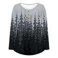 thumbnail image 5 of Womens Tunic Shirts Long Sleeve Open Button Loose Fit Pleated Blouse Tops, 5 of 6