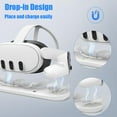 thumbnail image 5 of VR Charging Station with 45W USB-C Charger for Quest 3, Touch Controller LED Indicator Charging Dock with 2 Rechargeable Battery-White, 5 of 7