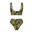 thumbnail image 5 of Daiia Sunflowers Women's Bikini Set Two Piece Swimsuit High Waisted Bikini Adjustable Straps Bikini Perfect for Beach, Pool, and Summer Vacation-XX-Large, 5 of 9