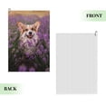 thumbnail image 2 of Fuzoiu Dog in Lavender Flowers Print Golf Towel, Microfiber Golf Towels for Golf Bags with Clip,16" x 24" Portable Golf Towel,Best Gifts for Father Men Golf Fan Golfer, 2 of 8