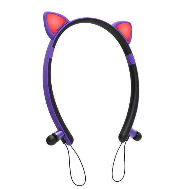 Universal Auricures inalámbricos Bluetooth Auricures magnéticos Púrpura