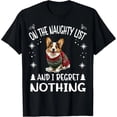 thumbnail image 1 of Playera de Mujer con Corgi Galés en Suéter Navideño en la Lista de Traviesos, 1 of 7