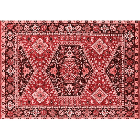 Ahgly Company Indoor Rectangle Persian Red Traditional Area Rugs, 5' x 7'