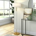 thumbnail image 5 of Evelyn&Zoe Simone 2-Light Floor Lamp with Fabric Shade, Cool Gray/Brass/White, 5 of 5