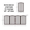 PETMAKER 4-Panel Indoor Foldable Pet Gate for Stairs or Doorways (Brown)