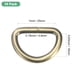 thumbnail image 3 of Uxcell 10-Pack Hebillas en D, 1 Pulgada Hebillas Metálicas en D No Soldadas para Bolsos/Delantales/Cinturones/Collares para Mascotas, Hardware de Anillo en D Semicírculo [Marrón], 3 of 6