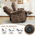 thumbnail image 5 of Ebello Power Lift Recliner Loveseat, Electric 2-Seater Reclining Sofa with Storage Console, USB Ports and Cup Holders for Living Room, Dark Brown, 5 of 9