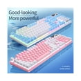 thumbnail image 2 of K500 Wired Keyboard Backlight Mechanical Feel Color Matching 104 Keys Computer E-sports Gaming Keyboard for Desktop - H, 2 of 5
