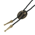 thumbnail image 5 of EHJRE Oval Gemstone Bolo Bola Tie Rodeo Cowboy PU Leather Necktie Antique Bronze, 5 of 7