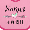 thumbnail image 4 of Inktastic Nana's Favorite- Heart Grandchild Boys or Girls Baby Bib, 4 of 4