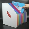 thumbnail image 5 of Accordian File Organizer 13 Pocket Expanding Folder Portable File Organizer Box A4 Accordion Folders Magazine Holders, 5 of 19