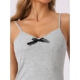 thumbnail image 5 of INSPIRE CHIC Women's Pajamas Lingerie with Shrug Spaghetti Strap V Neck Knee Length Night Dress L Gray, 5 of 6