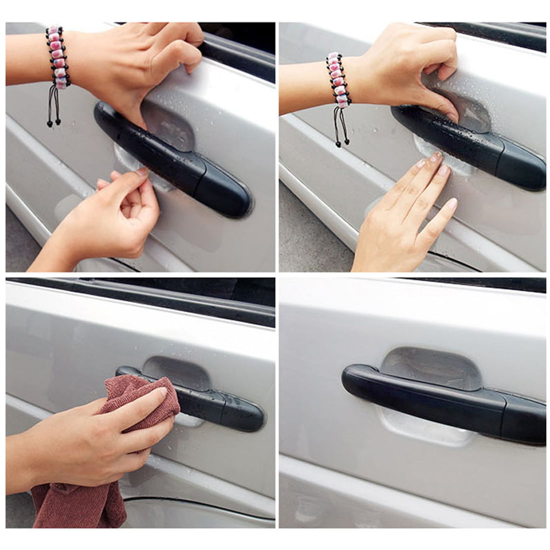 4pcs Clear Auto Car Door Handle Protector Film Scratch Guard Cover Sticker