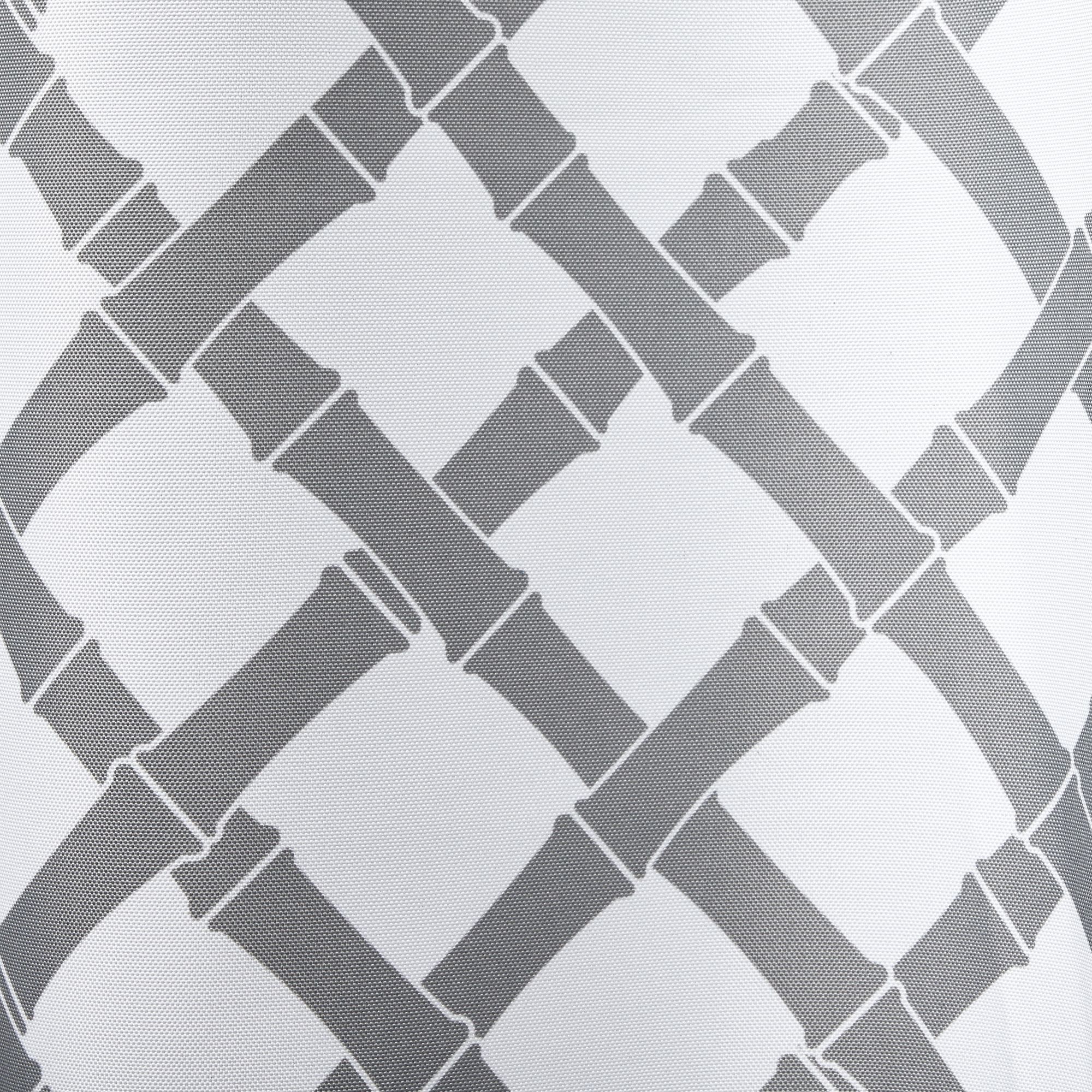 Exclusive Home Curtains Bamboo Trellis Indoor/Outdoor Light Filtering Grommet Top Curtain Panel Pair, 54x120, Grey/White, Set of 2