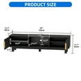 thumbnail image 6 of Dextrus Fluted TV Stand for 65" TVs, Modern Living Room Media Console with Adjustable Shelf & Power Outlets, Black, 6 of 9