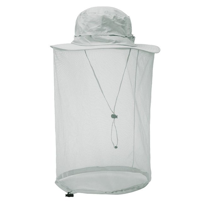 CHOK Mosquito Net Hat Sun Hat Bucket Hat with Hidden Net Outdoor Sun Protection Mesh Bug Cap for Fishing Hiking Beekeeping