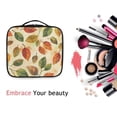 thumbnail image 6 of FORMRS Travel Makeup Bag Large Capacity Train Case Cosmetic Organizer with Adjustable Dividers, Beige Leaves, 6 of 8