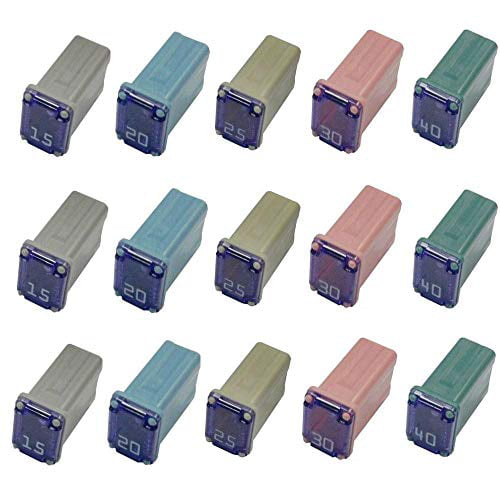 25 Pack Automotive MCASE Cartridge Fuse Kit for Cars Trucks and SUVs