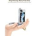 thumbnail image 4 of case for Samsung Z Flip 5 Case with Ring Stand, Galaxy Z Flip 5 Clear Airbag Case Built-in High-Transparency Soft Film for Samsung Galaxy Z Flip 5, Crystal, 4 of 14