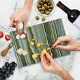 thumbnail image 5 of Marble Print Cutting Board, Onyx Marble Rock Themed Vertical Lines and Blurry Stripes in Earth Color, Decorative Tempered Glass Cutting and Serving Board, Small Size, Mustard Brown, by Ambesonne, 5 of 5